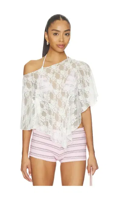 Frankies Bikinis X Paige Lorenze Romantic Lace Blouse | Thumbnail 1 Frankies Bikinis X Paige Lorenze Romantic Lace Blouse | Thumbnail 1