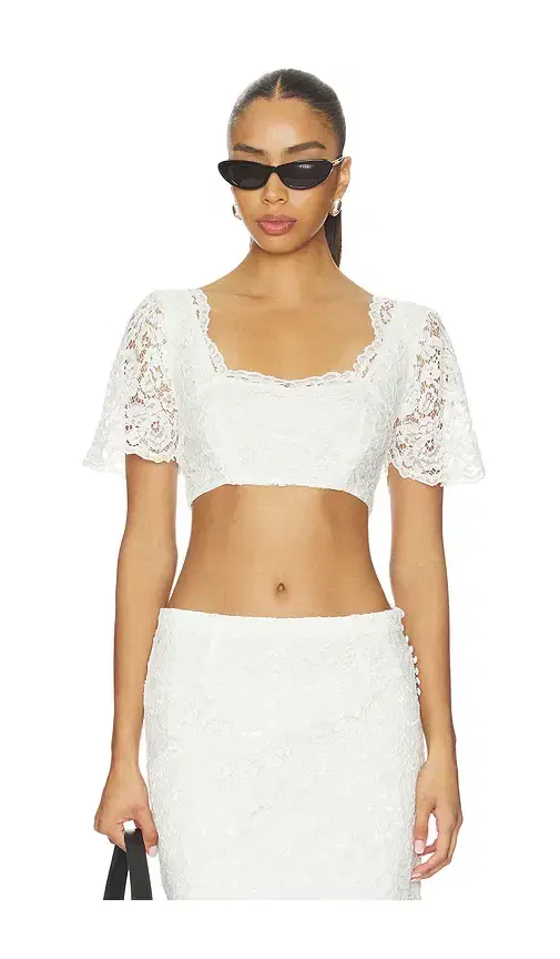 X Paige Lorenze Honeymoon Lace Blouse