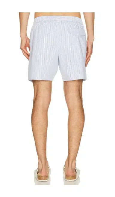 Lacoste Mid Length Striped Textured Swim Trunk | Thumbnail 2 Lacoste Mid Length Striped Textured Swim Trunk | Thumbnail 2
