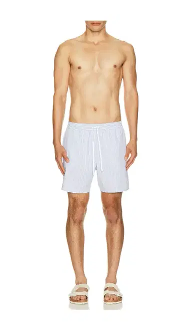 Lacoste Mid Length Striped Textured Swim Trunk | Thumbnail 3 Lacoste Mid Length Striped Textured Swim Trunk | Thumbnail 3