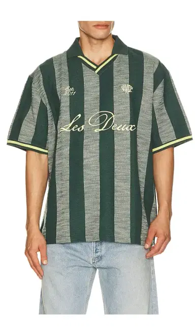 Les Deux Stripe Jacquard Football Jersey | Thumbnail 1
