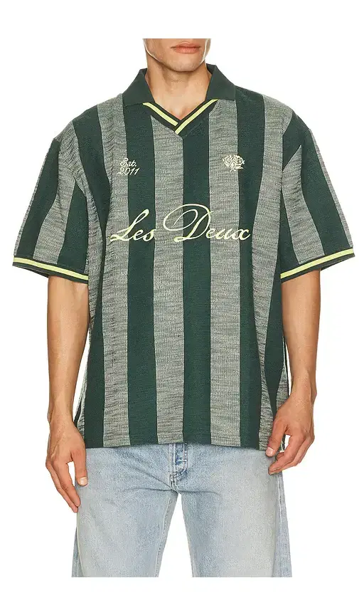 Les Deux Stripe Jacquard Football Jersey