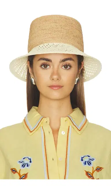 Brixton Ellee Festival Straw Bucket Hat | Thumbnail 1 Brixton Ellee Festival Straw Bucket Hat | Thumbnail 1