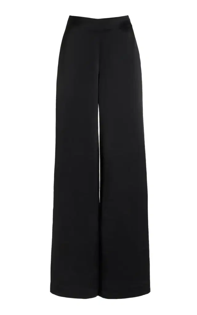 Wide-Leg Satin Pants