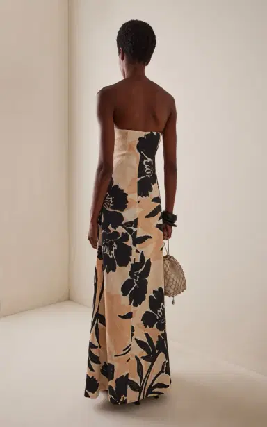 Cara Cara Benita Strapless Floral Crepe Maxi Dress | Thumbnail 4 Cara Cara Benita Strapless Floral Crepe Maxi Dress | Thumbnail 4
