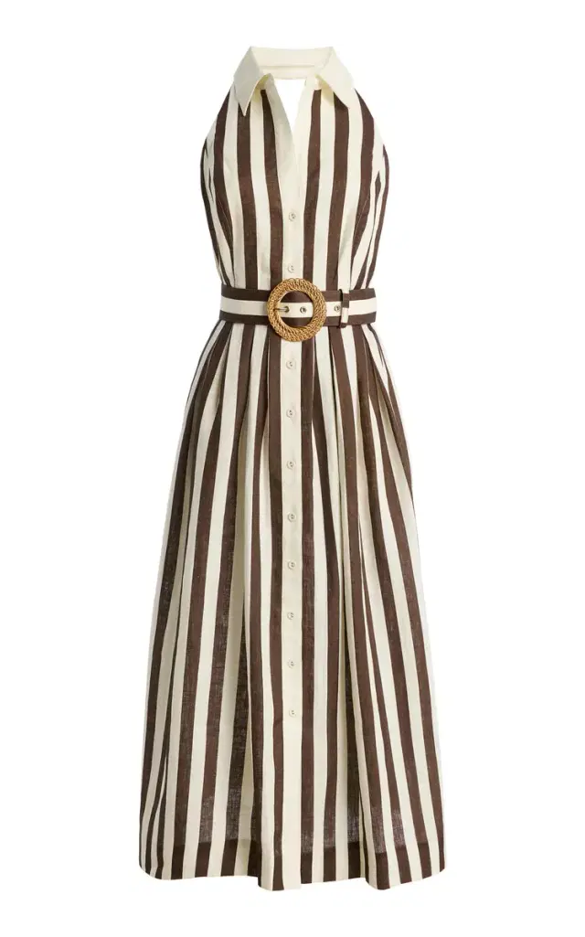 Quentin Striped Cotton Midi Shirt Dress