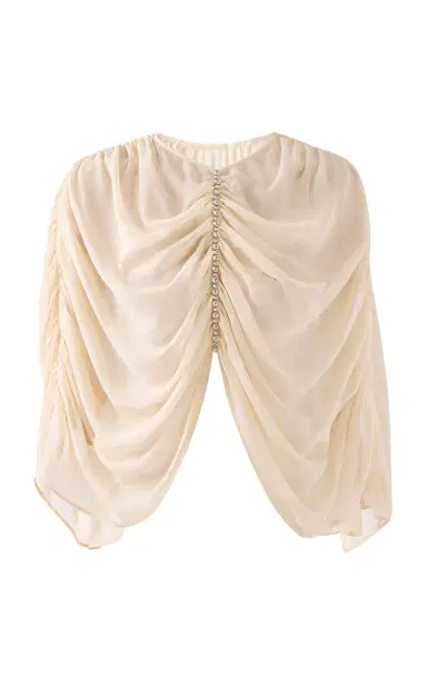 The New Arrivals Ilkyaz Ozel Nour Crystal Chiffon Cape Top | Thumbnail 3 The New Arrivals Ilkyaz Ozel Nour Crystal Chiffon Cape Top | Thumbnail 3