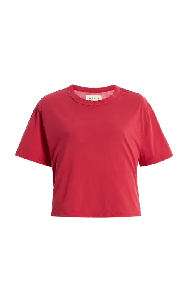 Les Tien May Cropped Cotton T-Shirt