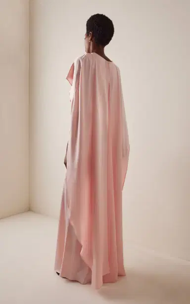 Simkhai Izel Crepe Cape Gown | Thumbnail 4