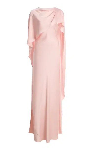 Simkhai Izel Crepe Cape Gown | Thumbnail 8