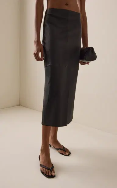 Simkhai Raven Pencil Leather Skirt | Thumbnail 3