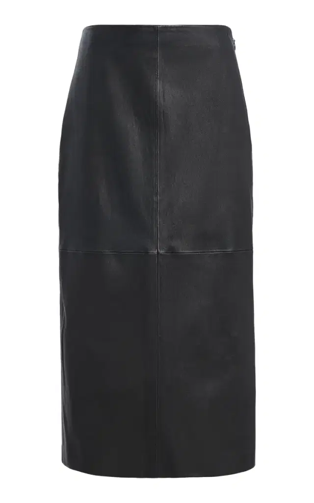 SIMKHAI Raven Pencil Leather Skirt