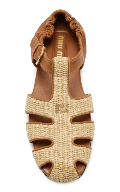 Miu Miu Raffia Fisherman Sandals | Thumbnail 3
