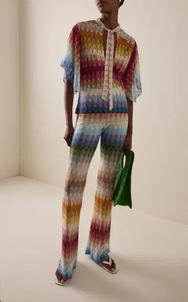 Missoni Knit Tie-Neck Top | Thumbnail 2 Missoni Knit Tie-Neck Top | Thumbnail 2