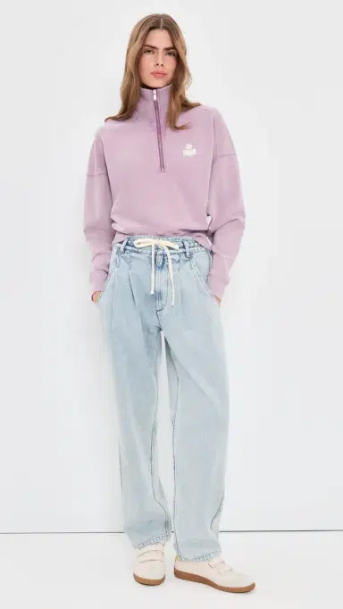 ISABEL MARANT ÉTOILE Ross Sweatshirt Rosewood/Ecru | Thumbnail 5