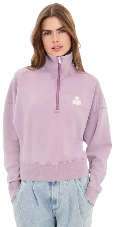 ISABEL MARANT ÉTOILE Ross Sweatshirt Rosewood/Ecru | Thumbnail 1