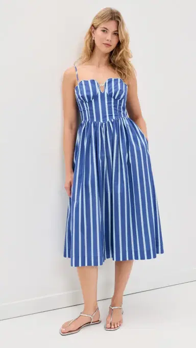 English Factory Marine Striped Maxi Dress Blue tripes | Thumbnail 2 English Factory Marine Striped Maxi Dress Blue tripes | Thumbnail 2