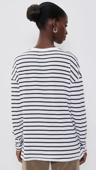 Jamie Haller The High V Tee White Stripe | Thumbnail 3 Jamie Haller The High V Tee White Stripe | Thumbnail 3
