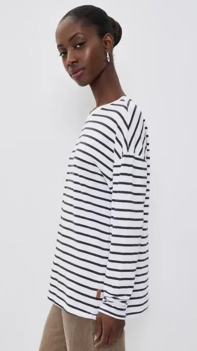 Jamie Haller The High V Tee White Stripe | Thumbnail 4 Jamie Haller The High V Tee White Stripe | Thumbnail 4