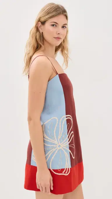 TANYA TAYLOR Bianca Mini Dress Redwood Multi 0 | Thumbnail 4 TANYA TAYLOR Bianca Mini Dress Redwood Multi 0 | Thumbnail 4
