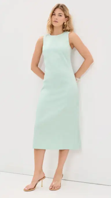 English Factory Satin Midi Dress Mint M | Thumbnail 2