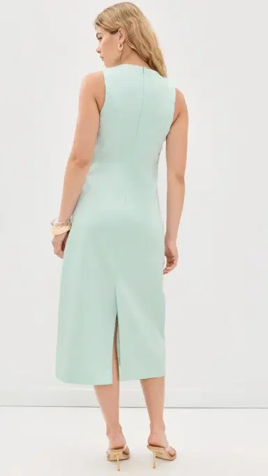 English Factory Satin Midi Dress Mint M | Thumbnail 3