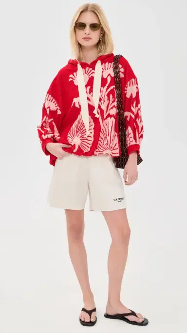 Free People Shell Baby Hoodie Cherry Combo S | Thumbnail 5