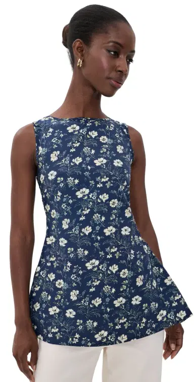 La Maregold The Celine Top Indigo Chintz Floral M | Thumbnail 1
