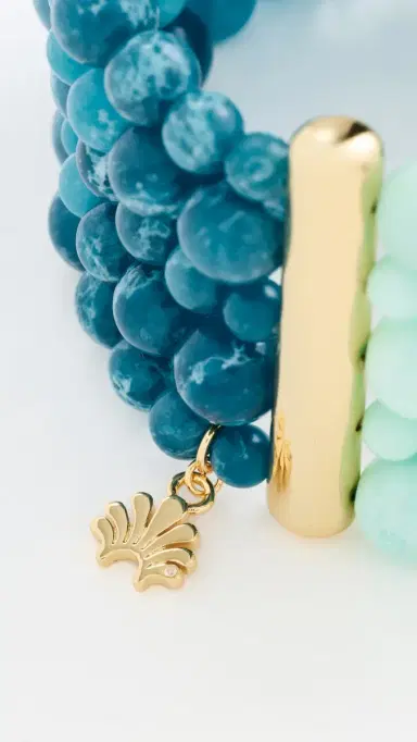 Lele Sadoughi Riviera Five Strand Bracelet Seafoam Spray One Size | Thumbnail 4