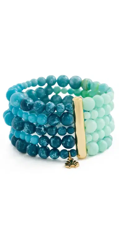 Lele Sadoughi Riviera Five Strand Bracelet Seafoam Spray One Size | Thumbnail 1