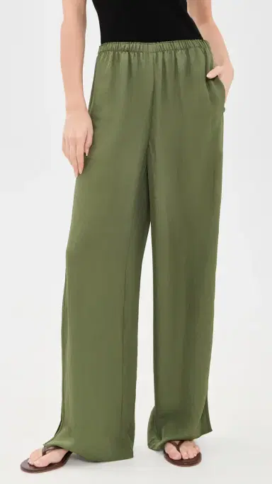 Theory Slit Washed Twill Pants Forest oss - 2r2 | Thumbnail 2