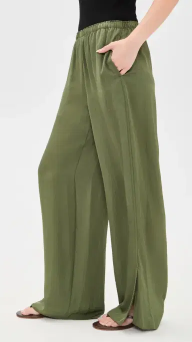 Theory Slit Washed Twill Pants Forest oss - 2r2 | Thumbnail 4