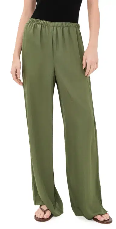 Theory Slit Washed Twill Pants Forest oss - 2r2 | Thumbnail 1