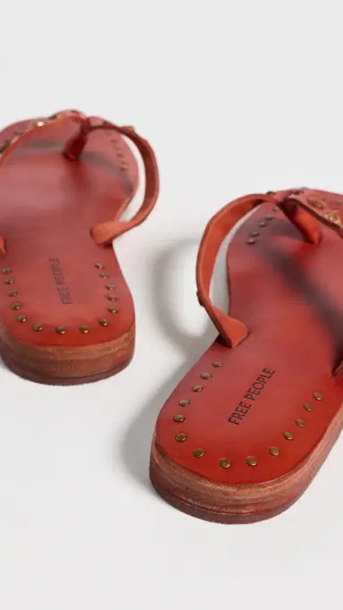 Free People Tide Flip Flops Rust Leather 9 | Thumbnail 4 Free People Tide Flip Flops Rust Leather 9 | Thumbnail 4