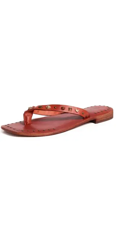 Free People Tide Flip Flops Rust Leather 9 | Thumbnail 1 Free People Tide Flip Flops Rust Leather 9 | Thumbnail 1