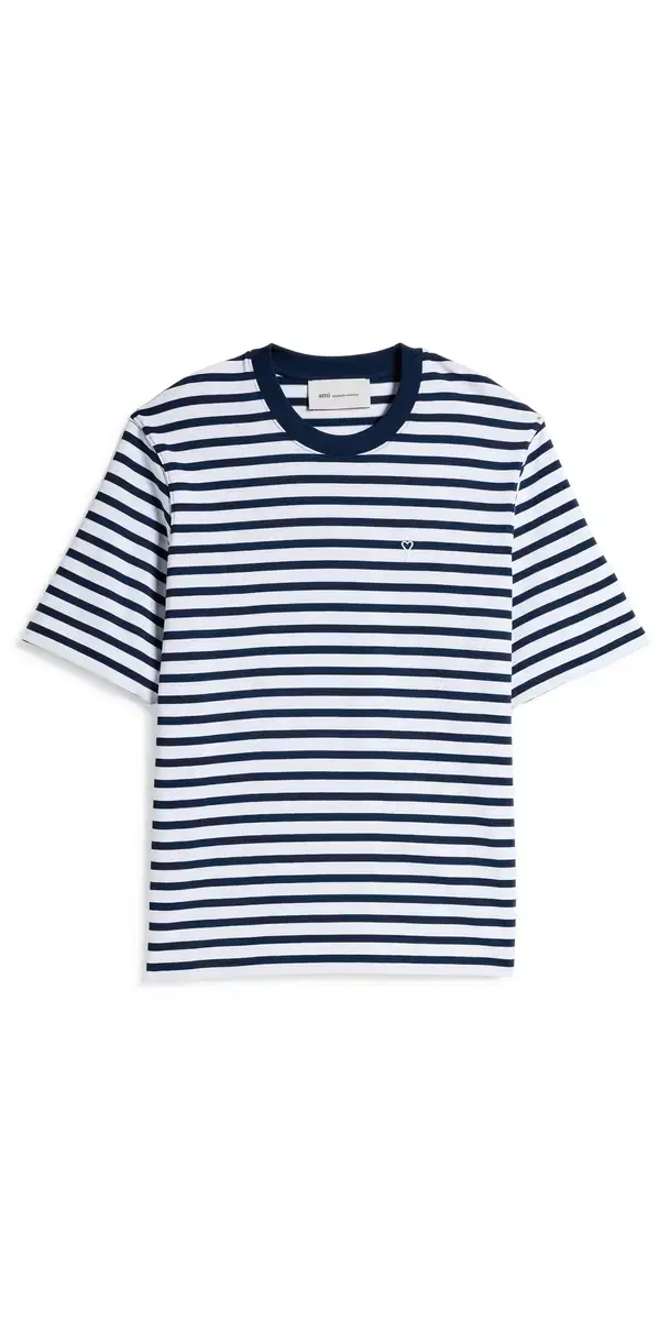 Unisex Quota Boxy ariniere Tee Encre/Blanc