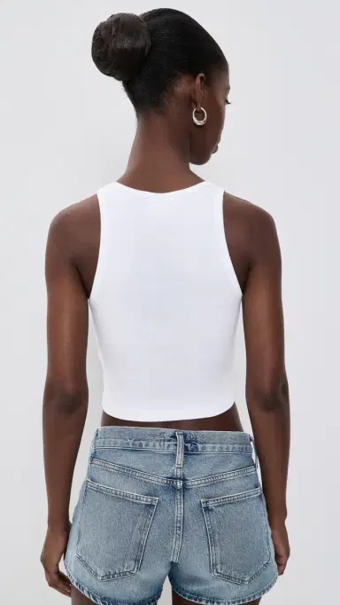 Sporty & Rich Juicy Crown Ribbed Tank White S | Thumbnail 3