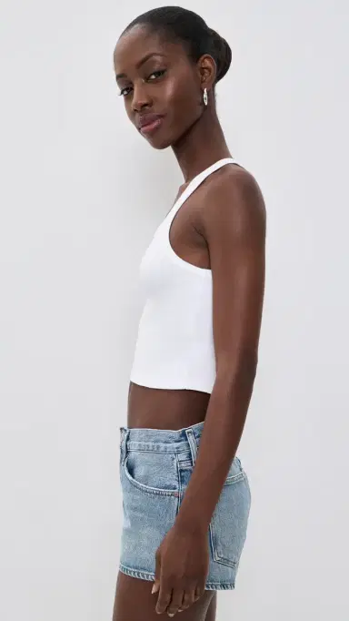 Sporty & Rich Juicy Crown Ribbed Tank White S | Thumbnail 4