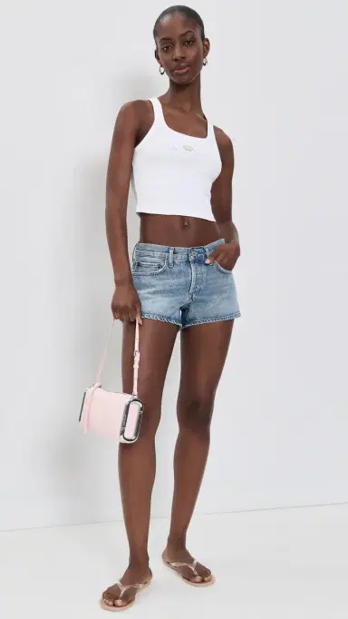 Sporty & Rich Juicy Crown Ribbed Tank White S | Thumbnail 5