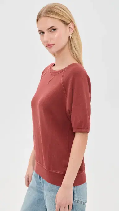B SIDES Short Sleeve Sweatshirt Faded Tomato | Thumbnail 4