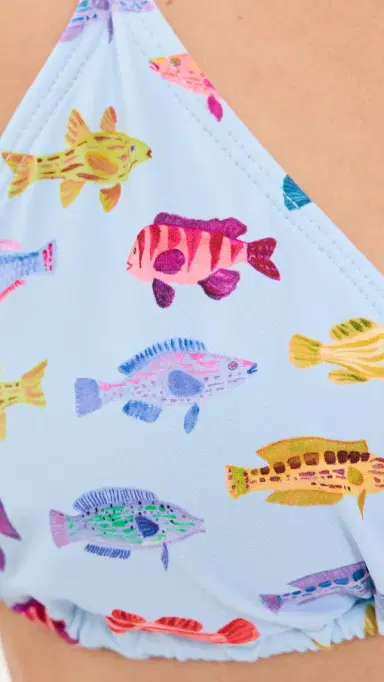 Hill House Home The Alessia Bikini Set Rainbow Fish | Thumbnail 6