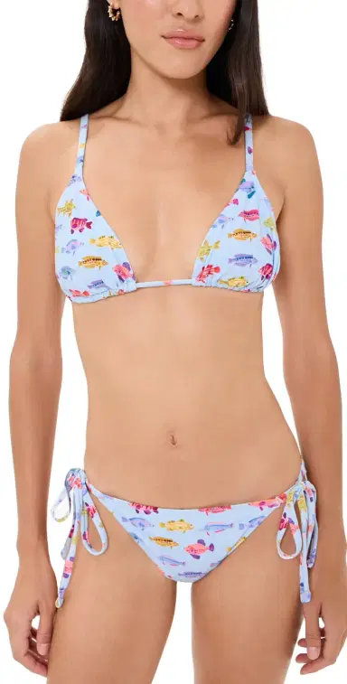 Hill House Home The Alessia Bikini Set Rainbow Fish | Thumbnail 1