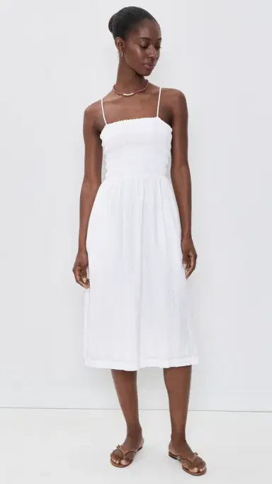 Madewell The Peyton Midi Dress White S | Thumbnail 2 Madewell The Peyton Midi Dress White S | Thumbnail 2