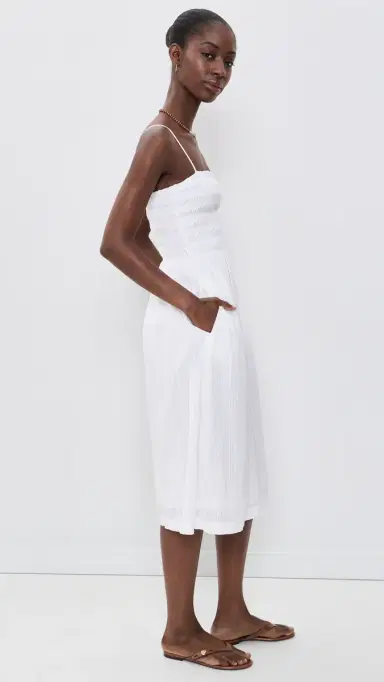 Madewell The Peyton Midi Dress White S | Thumbnail 4 Madewell The Peyton Midi Dress White S | Thumbnail 4