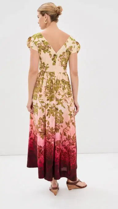 La DoubleJ Waldorf Silk Dress Oasis Ombre Placee Red 40 | Thumbnail 3 La DoubleJ Waldorf Silk Dress Oasis Ombre Placee Red 40 | Thumbnail 3