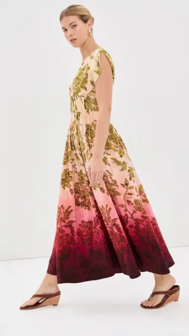 La DoubleJ Waldorf Silk Dress Oasis Ombre Placee Red 40 | Thumbnail 4 La DoubleJ Waldorf Silk Dress Oasis Ombre Placee Red 40 | Thumbnail 4