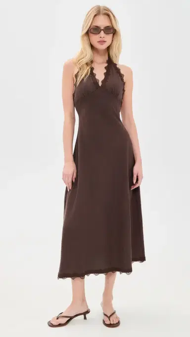 Lioness tars Align Midi Dress Brown | Thumbnail 5