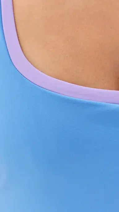 Stylest DreamSculpt Piped Square Neck Tank One Piece French Blue/Violet/Blanc XS | Thumbnail 6 Stylest DreamSculpt Piped Square Neck Tank One Piece French Blue/Violet/Blanc XS | Thumbnail 6
