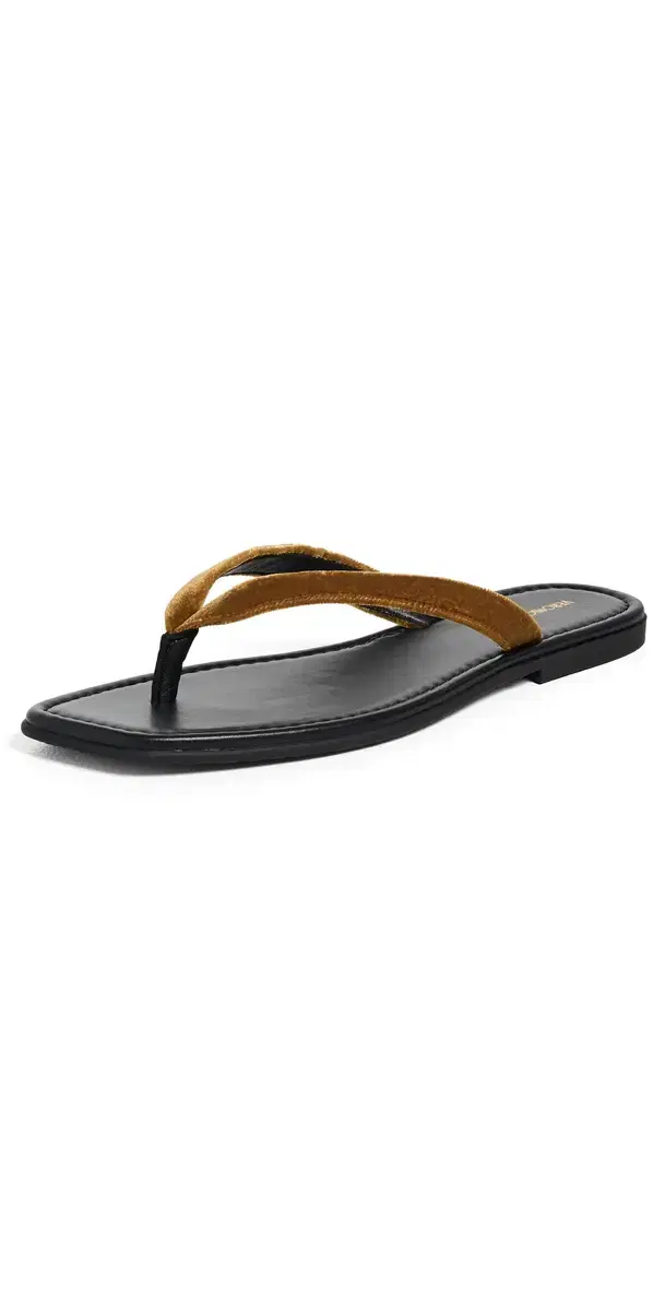 Veronica Beard Clea 2 Sandals Mustard Yellow