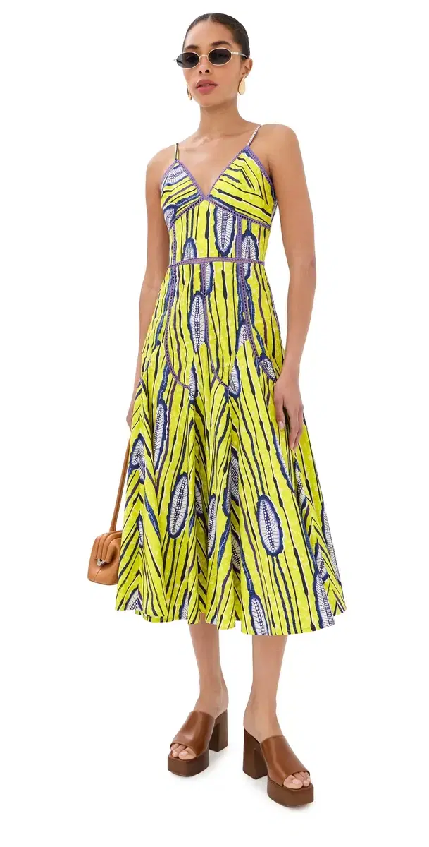 A-Line Godet Dress Papaya 01